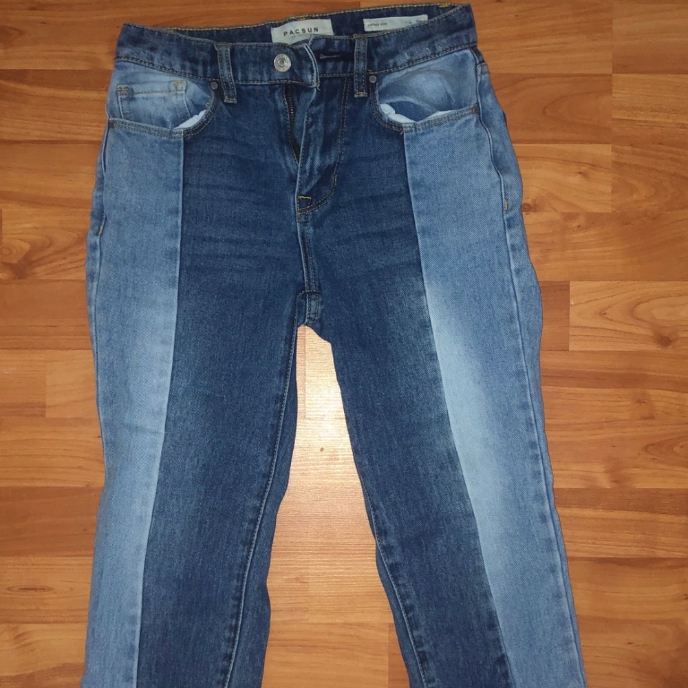 distressed multi washed skinny jeans